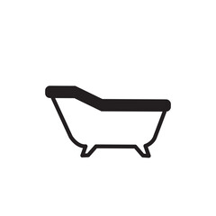 Bathtub icon vector logo design template flat style