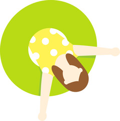 man is laying on swim ring