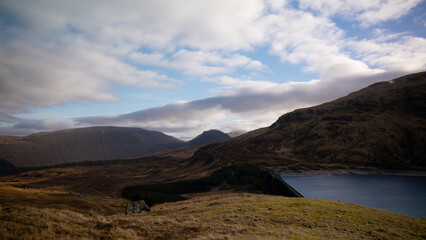 lake and mountain view. Mountain landscape and reflection in water by lake