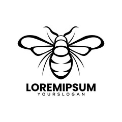 bee logo design vector template