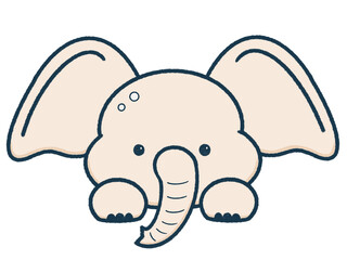 Cute elephant isolated