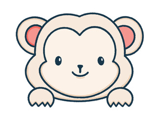Cute monkey isolated