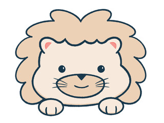 Cute lion isolated
