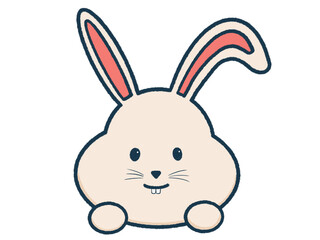 Cute rabbit isolated