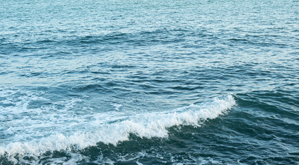 Ocean waves background. Natural pattern of water surface.