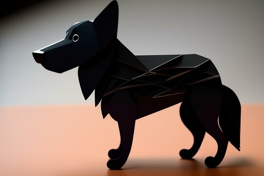 A dog  paper quiling