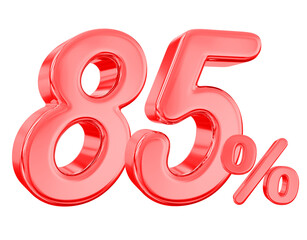 85 Percent red Sale off discount