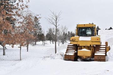 Snowy Bulldozer