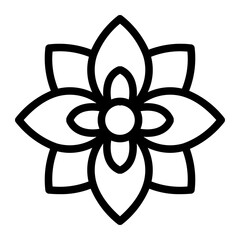 Obraz premium dahlia line icon