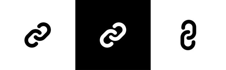 Naklejka premium Link icon. chain symbol. webpage url link signs, vector illustration