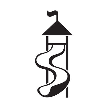 recommend clip art: Water slide vector icon symbol