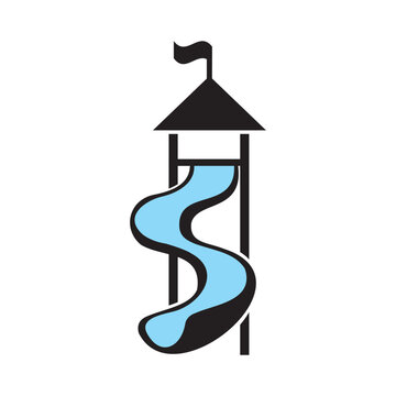 recommend clip art: Water slide vector icon symbol