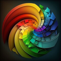 Abstract rainbow swirl, Generative Ai