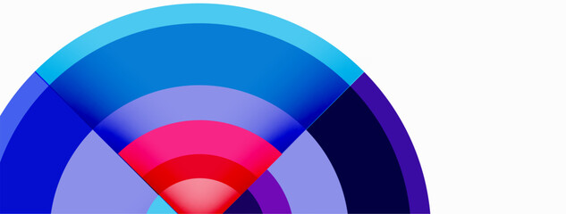 Obraz premium Circle trendy minimal geometric abstract background. Vector Illustration For Wallpaper, Banner, Background, Card, Book Illustration, landing page