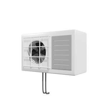 Fan output machine air conditioner 3D illustration, icon, Render, HD, Premium Quality, Alpha Background