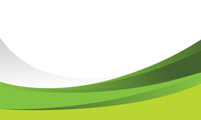 Green Wave abstract background. natural eco banner isolated on white. vector EPS 10