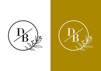 letter D, logo B, suitable for the company's initial symbol.