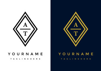 letter A, logo T, suitable for the company's initial symbol.