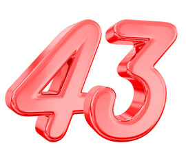 43 Red Number 