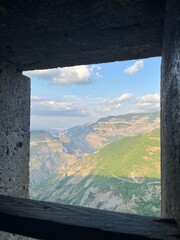 Landscape from Monastery Tatev, Armenia
These mountains are in Armenia, in the Syunik region.  View from Tatev Monastery.