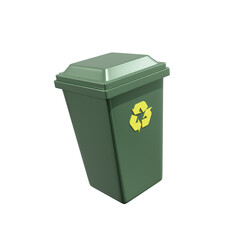 Rubbish bin, trash can 3D illustration, icon, Several View Pack Render, HD, Premium Quality, Alpha Background, PSD Format