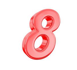 8 Red Number 