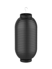 Blank Traditional Japanese Style Hanging Paper Lantern Lamps Template, 3d render illustration.