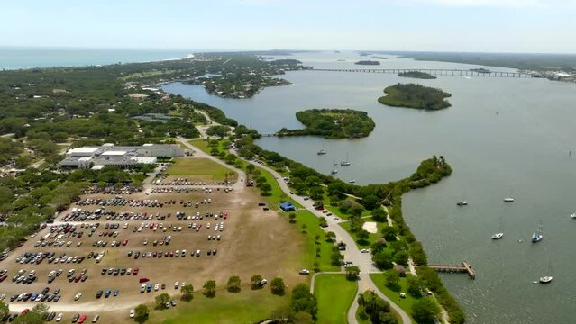 Aerial video West Sidney Johnston Catts Park Vero Beach FL