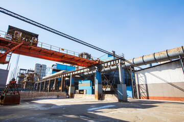 The workshop and equipment of the steel mill