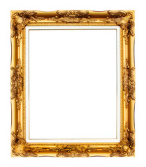 golden frame picture on white