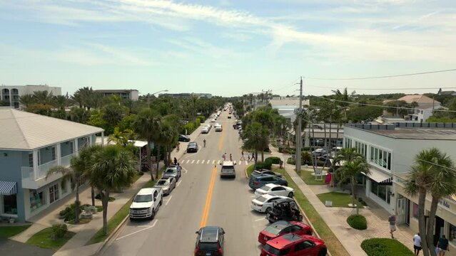 Aerial drone footage North Hutchinson Island Vero Beach Florida USA
