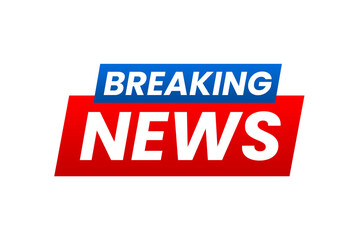 Breaking news template blue and red transparent