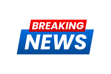 Breaking news template blue and red transparent