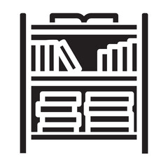 bookshelf glyph icon © Mhrnindah