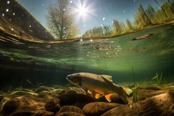Wild Trout Underwater Generative AI