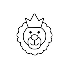 the lion king with a crown on his head