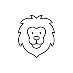 Fototapeta premium image of a lion's head with a smiling mouth