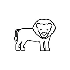 image of a lion with its face looking forward