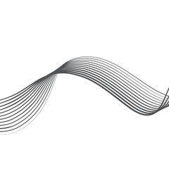 Abstract wave element. Vector Line Art Waves. Stylized line art background. Abstract wave line design. 