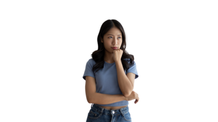 Stressed woman holding her temples with severe problems in her life, Family problems, Pressure from work, Poor financial, Despair in life, Discouraged and deeply saddened, Panic attacks.