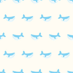 Seamless Surface Pattern Design, whale Art for Home Textiles Dress Sweater Scarf Bedding Mats and Packaging - 583346976