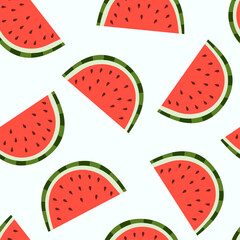 Seamless pattern with watermelon