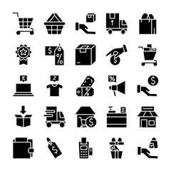 Shopping icon set