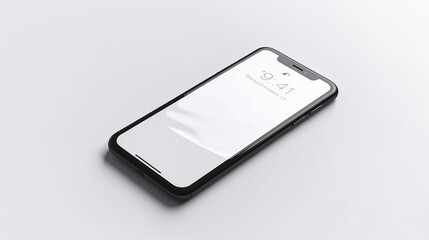 Handphone mockup in the white background