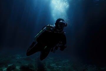 scuba diver in the sea , ai generated