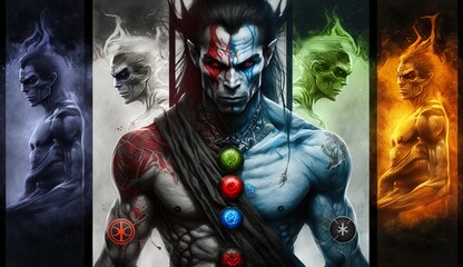 Generative AI
Spirituality, esoteric, meditation, fantasy, vampire, universe meta human god spirit, 
galaxy space background, spiritual image, design, illustration wallpaper, 
yoga, brain waves, brain