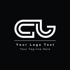 simple logo CJ or JC initial design symbol