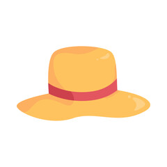 yellow beach hat clip art vector