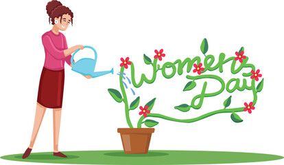 Women's Day design. Illustration of Women’s. Greeting card. Vector illustration. Women's empowerment. International women's day vector illustration.