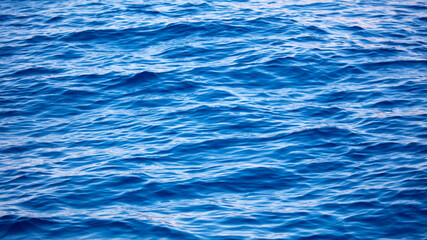 Blue expanse of water in the sea.